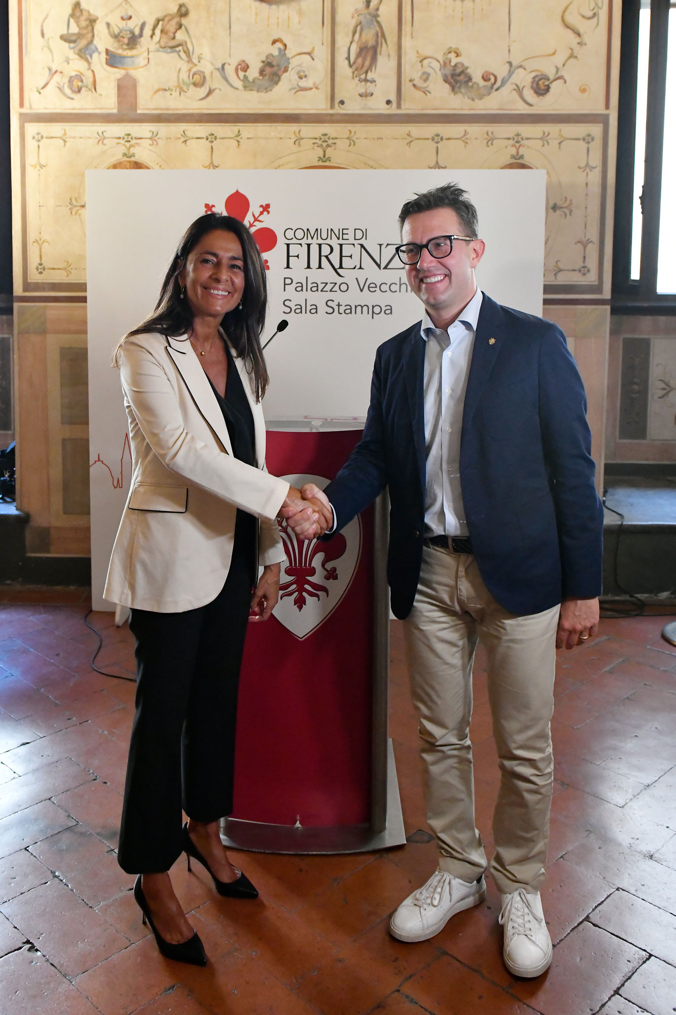 Immagine di Dario Nardella, Sindaco di Firenze, con Monica Iacono, CEO ENGIE Italia